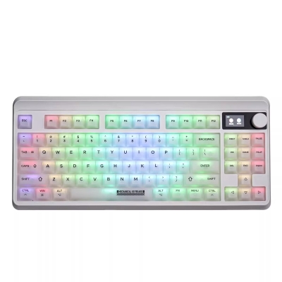 104+19 PC Frost Milk White Semitransparent Backlit Cool Keycaps Set Screen Printing for Cherry MX Mechanical Keyboard